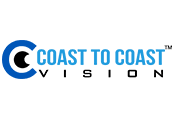 The logo for Coast to Coast vision insurance, which All About Eyes accepts in Iowa & Illinois