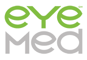 The logo for EyeMed vision insurance, which All About Eyes accepts in Iowa & Illinois